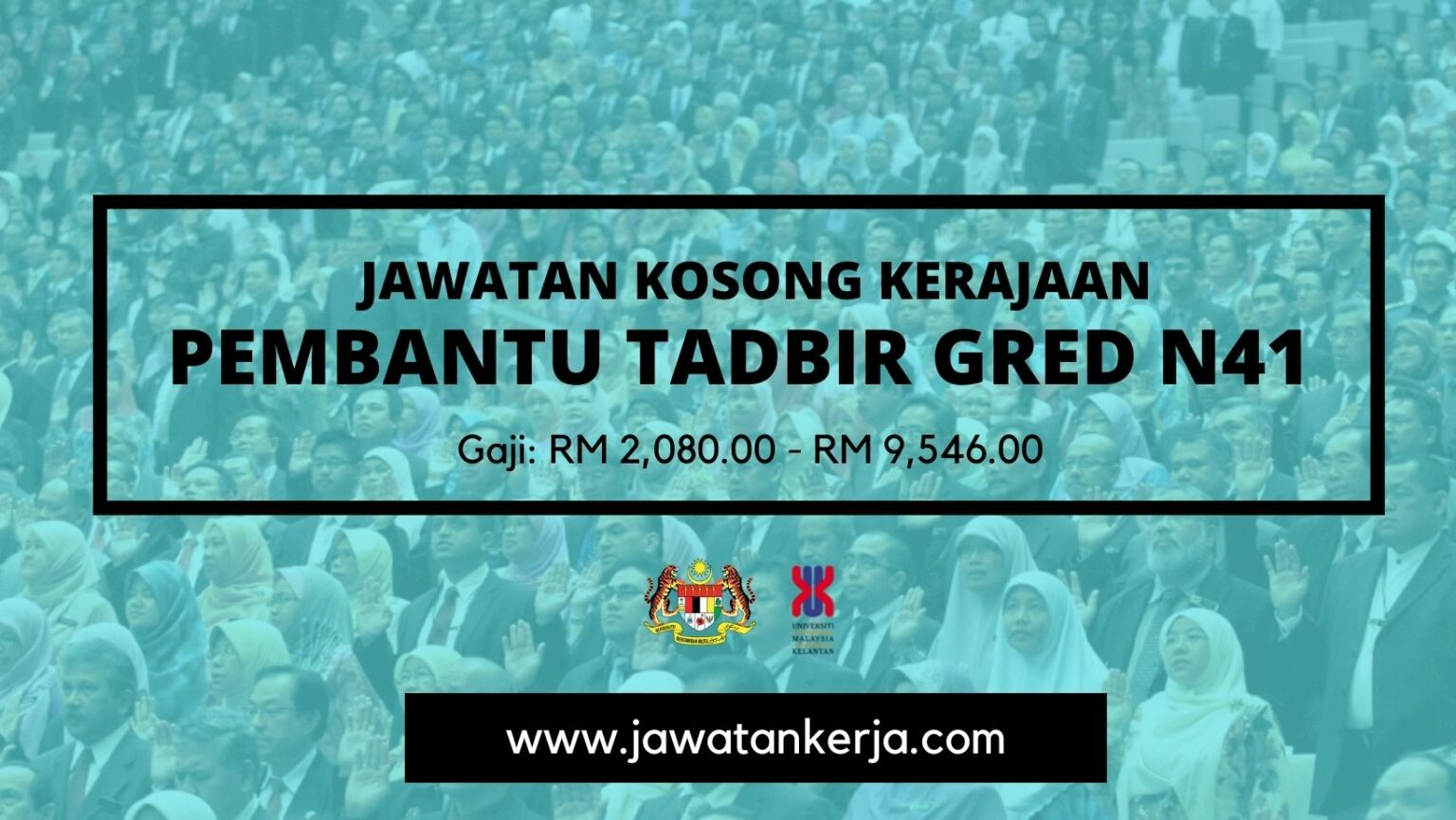 Kekosongan Jawatan Pegawai Tadbir Gred N41. Gaji Ditawarkan RM 2,080.00 ...