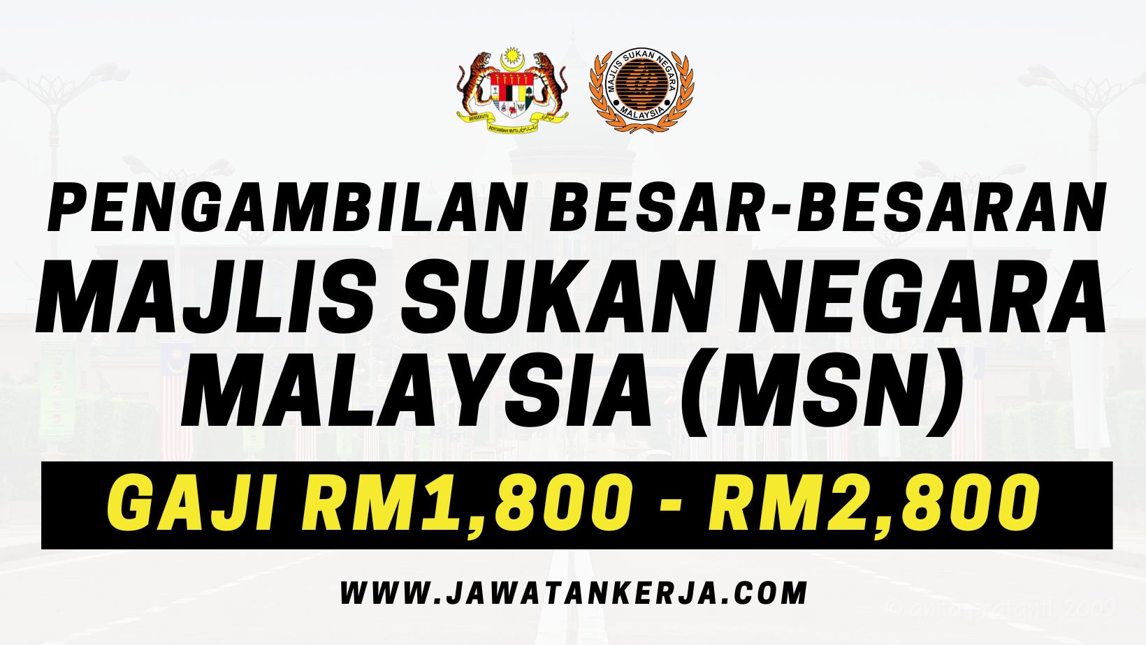 Pengambilan Besar Besaran Di Majlis Sukan Negara Msn Tawaran Gaji Rm1800 Rm2800 